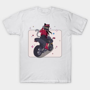 Biker cat girl T-Shirt